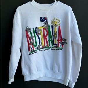 vintage Australia Souvenir white cotton crewneck